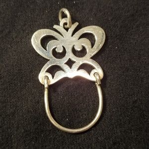 James Avery Jewelry - James Avery Silver Butterfly Charm Hoop Pendant James Avery Jewelry - James Avery Silver Butterfly Charm Hoop Pendant